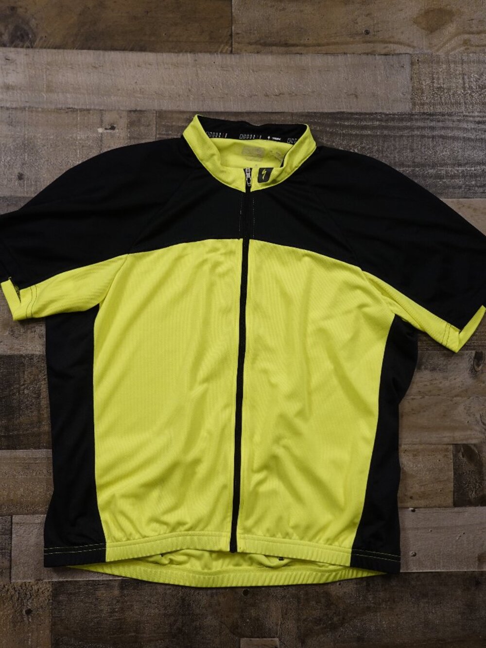 Specialized RBX Sport Cycling Jersey Menโs XXL Hi Vis Yellow Black Full Zip